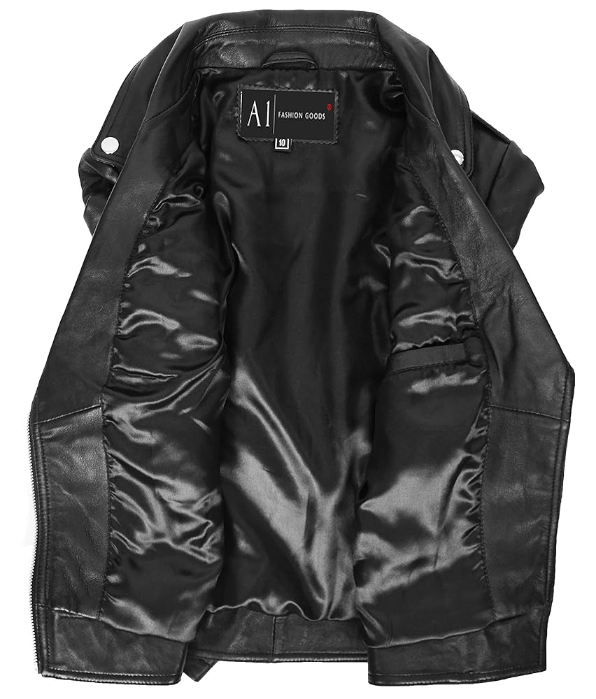 A1 FASHION GOODS Womens Trendy Biker Style Leather Jacket